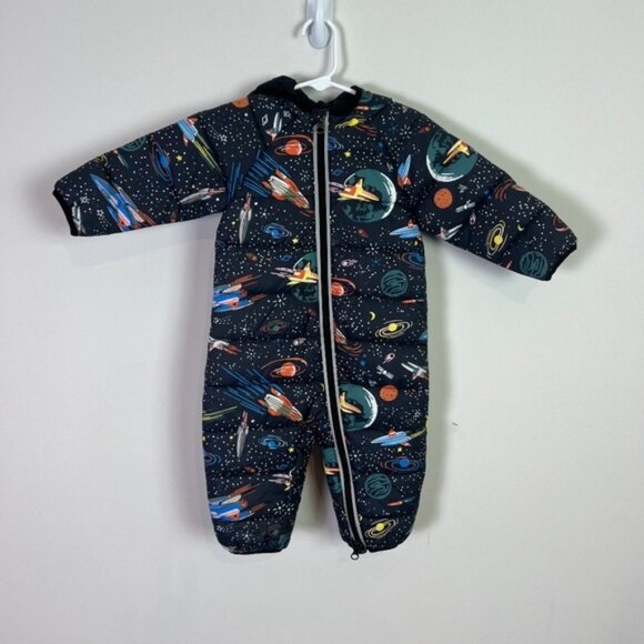 Hanna Andersson Infant Galaxy Little Explorer Zip Up Snowsuit Baby 6 to 12 Month - Picture 1 of 4